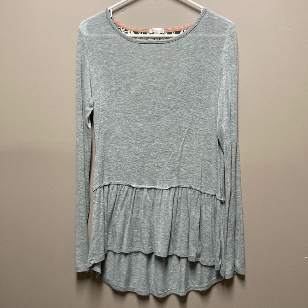 Ruffled Top with Open Detail on Back